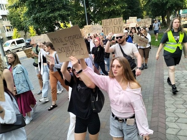Акція протесту в Луцьку / © "Суспільне Луцьк"
