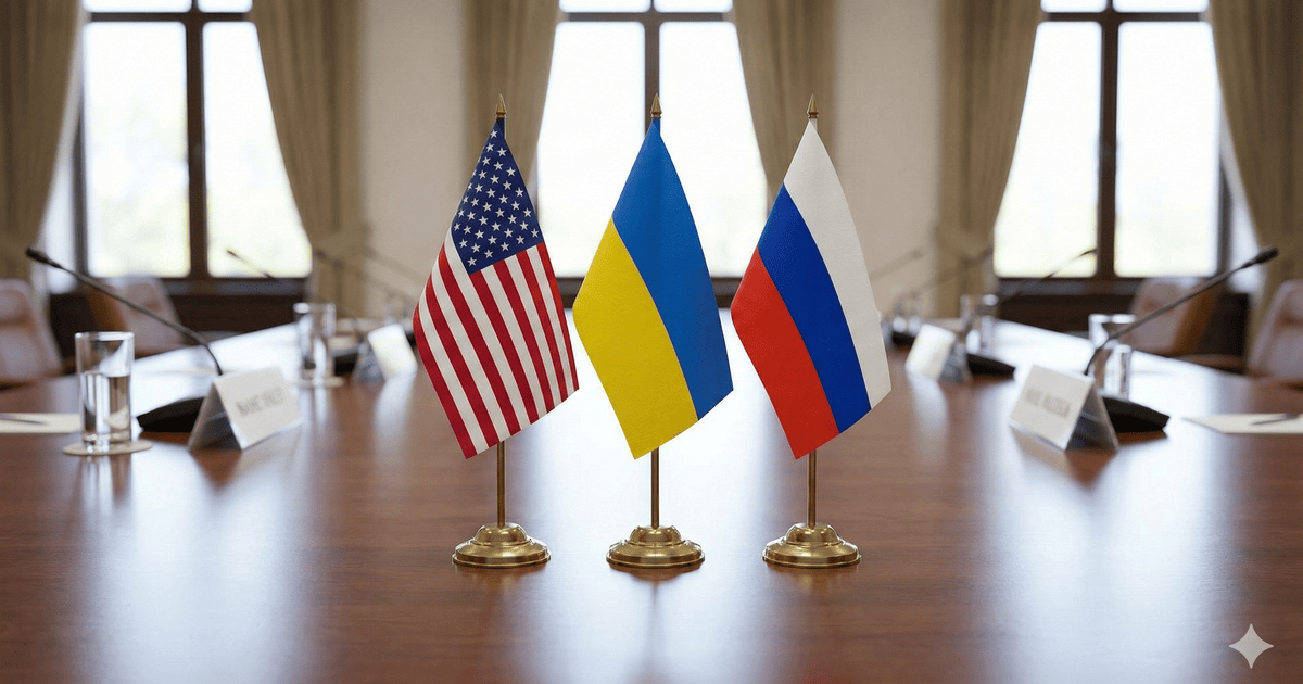Прапорці США, України та РФ